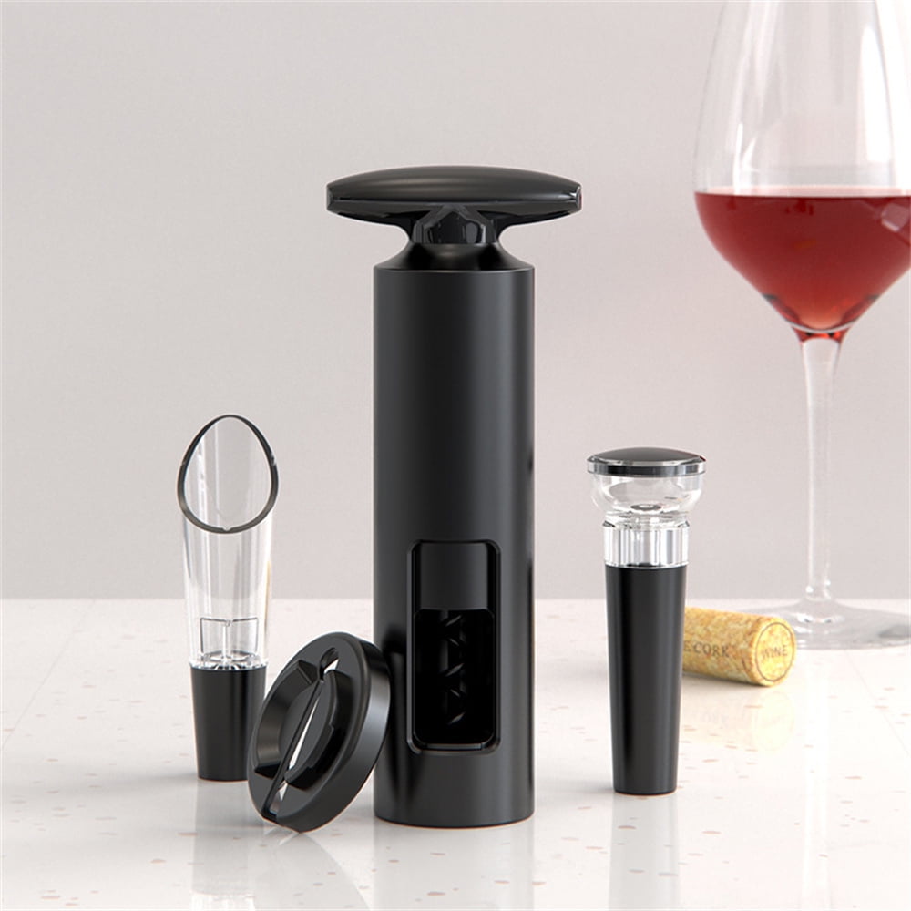 Kepooman 4PCS Wine Opener Set, Manual Wine Bottle Opener Kit for Wine Lover Gift Set, Black Kepooman 4PCS Wine Opener Set, Manual Wine Bottle Opener Kit for Wine Lover Gift Set, Black