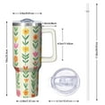 thumbnail image 2 of OBREWU Pioneer Flower Tumbler with Handle and Lid,Pioneer Flower 40oz Double Wall Vacuum Insulated Tumbler,Cups Gift for Women and Men, 2 of 7