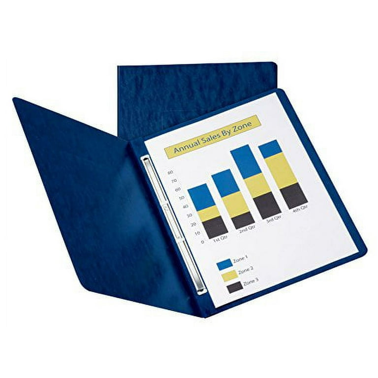 Oxford Dark Blue Pressboard Report Covers, Letter Size, 300
