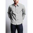 thumbnail image 4 of G-Style USA Men's Regular Fit Long Sleeve Solid Color Dress Shirts - GREY - 3X-Large - 36-37, 4 of 4
