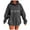 Dark Gray, variant on Makaor Women Hoodies Graphic Tunic Sweatshirt with Pockets Fleece Long Sleeve Pullover Oversized Drawstring Tops