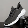 thumbnail image 3 of Men's/Women's White Knit Running Shoes, Sneakers for Gym Workout Walking Fitness Casual Daily Wear Lightweight Breathable Non-Slip Athletic, 3 of 9