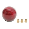 thumbnail image 4 of DYNWAVECA Auto Gear Shifter Knob Handle Round Ball Easy to Install Carbon Fiber with Screws Auto Modified for Vehicle Red, 4 of 10