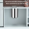 thumbnail image 3 of Langgg Simple Trash Grommet Embedded Countertop Bin Cover 430 Round Small Stainless Steel Recessed Trash 19.5-22CM, 3 of 6