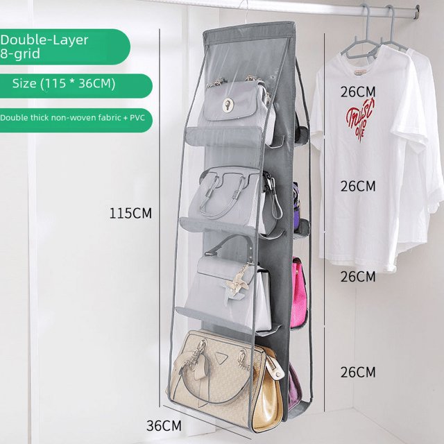 Bolsa de almacenamiento de 8 compartimentos, bolsa de almacenamiento para colgar, bolsa de acabado, bolsa de almacenamiento no tejida, bolsa de almacenamiento para colgar de cuatro capas