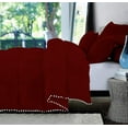 thumbnail image 2 of D.N.G. BEDDINGS Luxurious 3 Piece Pom Pom Half Pinch Pleated Comforter Set, 800 Thread Count, 100% Egyptian Cotton, White Vintage Pom-Pom Fringe Super Soft (Super King Size Solid Burgundy Color), 2 of 4