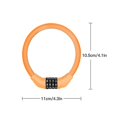 thumbnail image 2 of Bike Portable Lock 4 Digit Cable Lock Pocket Size Bicycle Lock Security Lock Bike Anti-Theft Code Lock for Bike Electric Scooter, 2 of 5