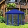 thumbnail image 3 of YYAo Shade Shelter, Outdoor Gazebo,13' x 13' Pop Up Gazebo Hexagonal Canopy Shelter with 6 Zippered Mesh Netting, 3 of 11