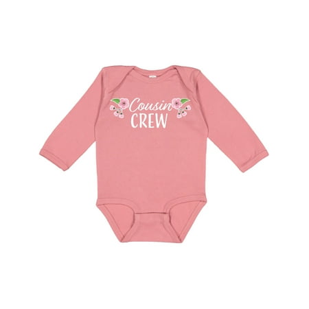

Inktastic Cousin Crew with Flowers Gift Baby Girl Long Sleeve Bodysuit