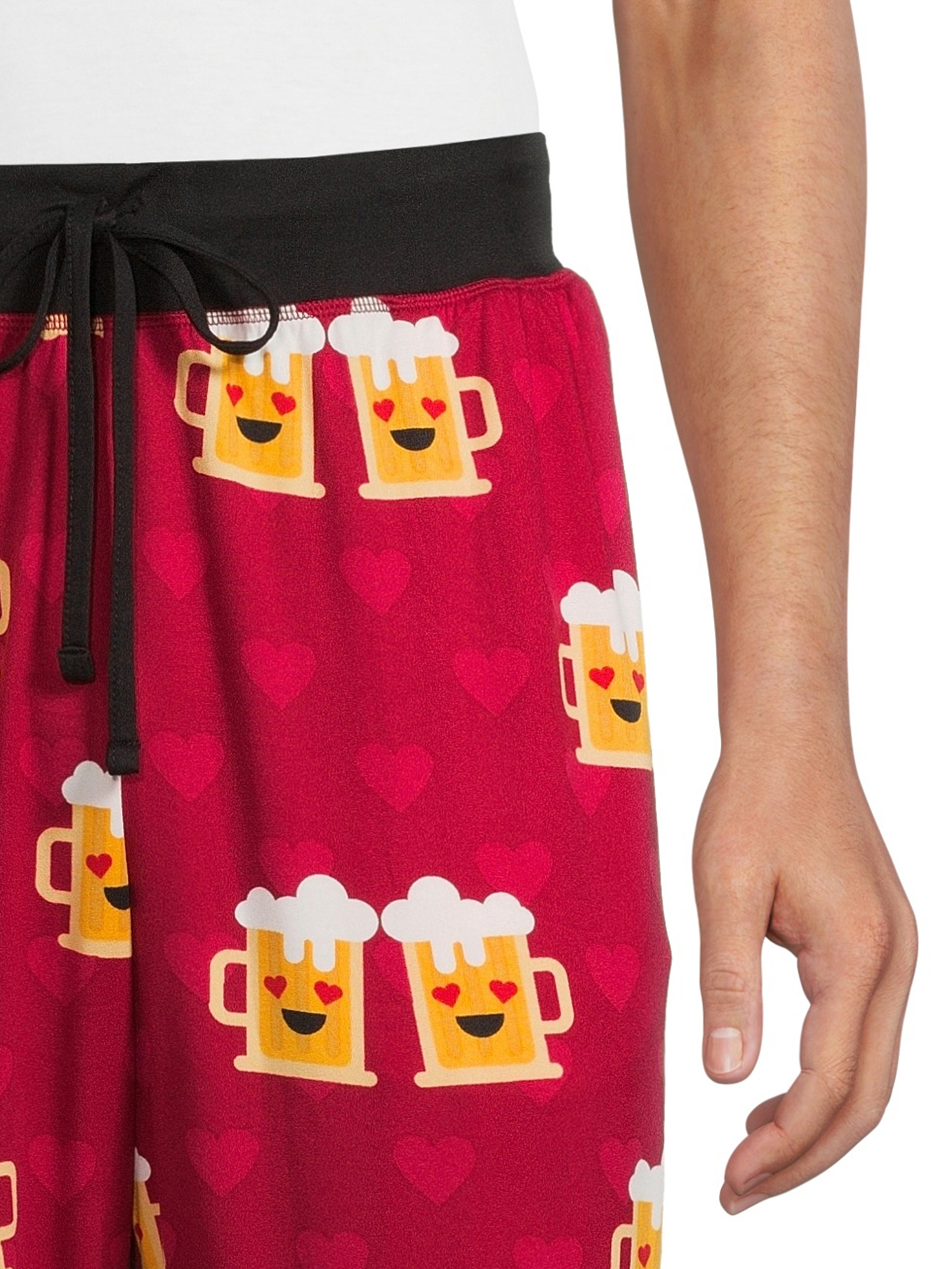 Valentine's Day Men's and Big Men's Sleep Pants, 2-Pack, Heather Red and Match Made Beer Designs - image 5 of 5