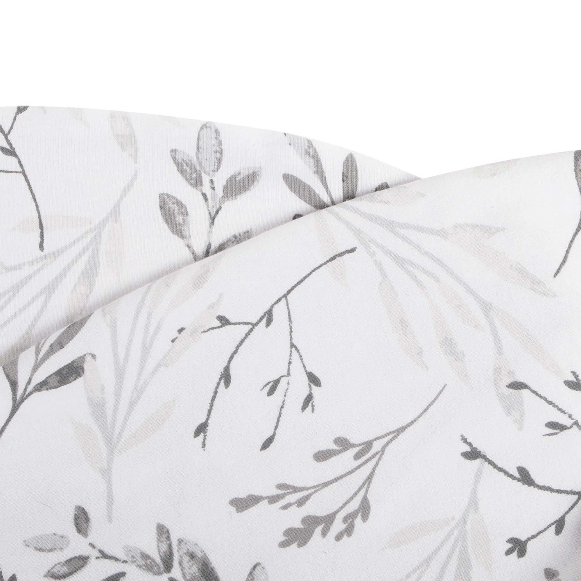 Boppy Side Sleeper Pregnancy Pillow with Removable Jersey Pillow Cover, Gray Falling Leaves