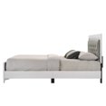 thumbnail image 2 of ACME Casilda Queen Bed w/LED in Gray PU & White Finish My Lux Decor Round, 2 of 5