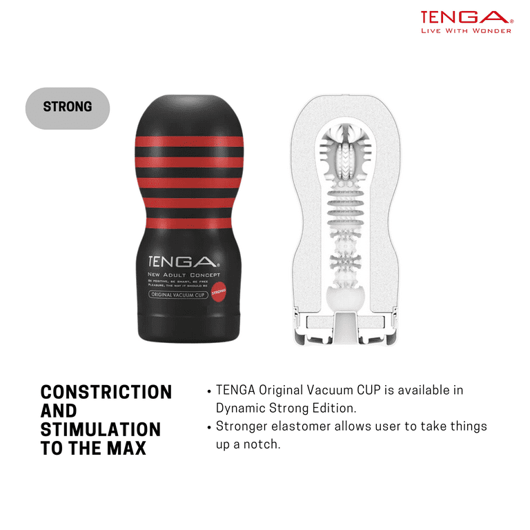 TENGA Disposable Pre-Lubricated Male Vacuum Stroker, Strong
