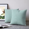 thumbnail image 2 of Pillow Covers 26x26 Set of 2, Turquoise Textured Throw Pillow Covers Decorative Couch Cushion Cover, Farmhouse Country Woven Striped Microfiber Soft Square Pillowcases for Bedroom Living Room Sofa, 2 of 9