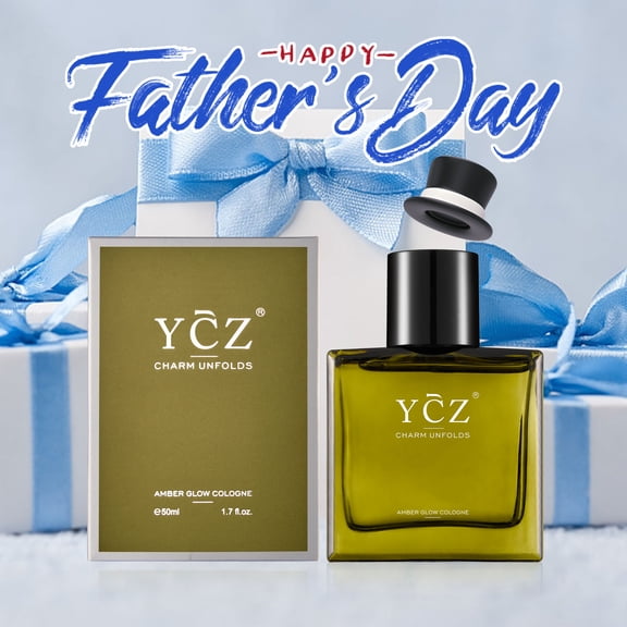 YCZ Amber Glow Cologne for Men, Aromatic Citrus Eau de Parfum, 1.7 Fl Oz
