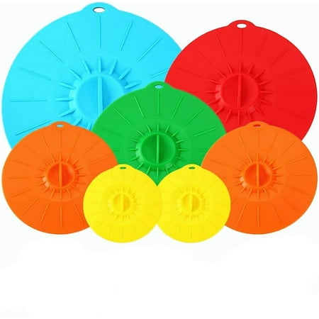 

Silicone Bowl Lids Reusable Suction Seal Covers Bowls Pots Cups 5pcs