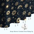 thumbnail image 6 of Dark Blue Sun Moon Star Pattern Shower Curtain 36"x72" ,Bathroom Decorative Shower Curtains Set with 12 Hooks,Modern Waterproof Washable Shower Curtain, 6 of 6