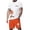 Orange, variant on Glisme Mens 2 Piece Sets Summer Outfits Print Casual Sports Set For Men Short Sleeve Graphic T Shirt And Shorts Outfit Leisure Clothing Set Blue