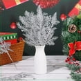 thumbnail image 3 of Nvzi 24 tallos de pino artificiales con purpurina para Navidad, para rellenar adornos de árboles de Navidad, hacer coronas de Navidad, y decoración del hogar (morado), 3 of 5