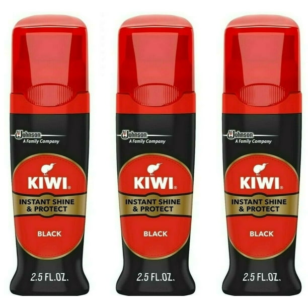 3 KIWI Instant Shine &amp; Protect, Black Liquid Shoe Polish