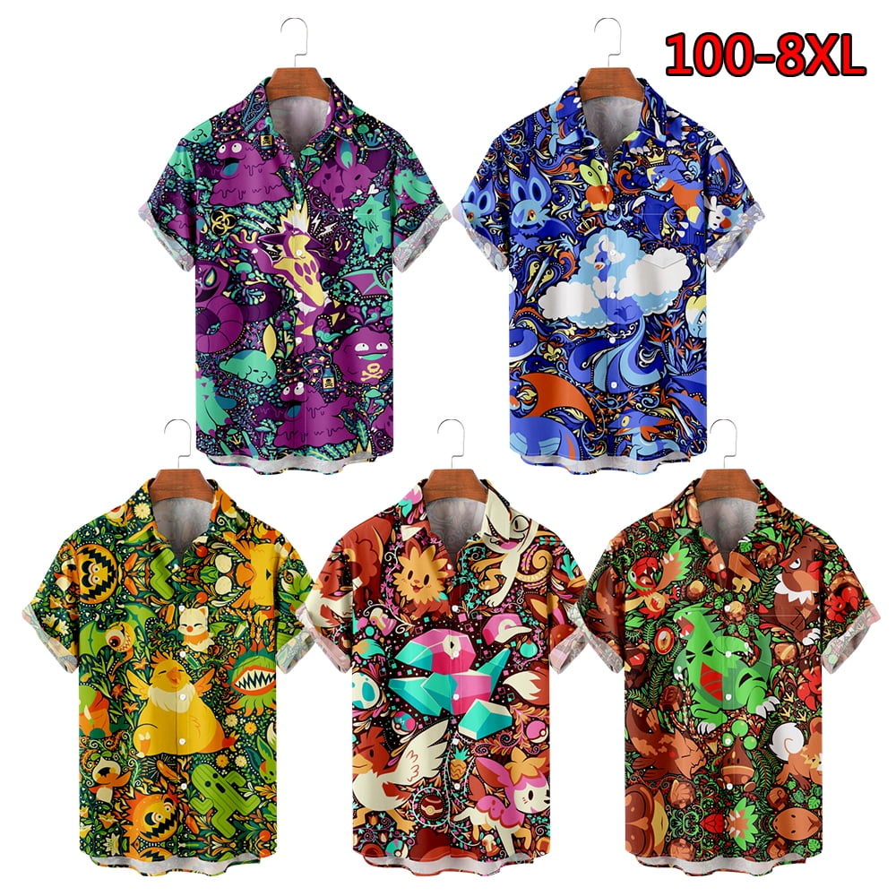 OwlOhh Tropical Pineapple Bee Multicolor Unique Design Hawaiian Shirt