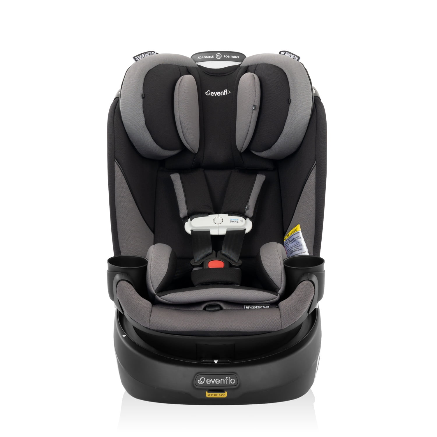 Gold Revolve360 Slim 2-in-1 Rotational Car Seat with SensorSafe (Obsidian)