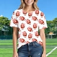 thumbnail image 4 of Frnrwgo Women's Casual And Fashionable Printed T-shirt With Round Neck And Short Sleeved Top, 4 of 6