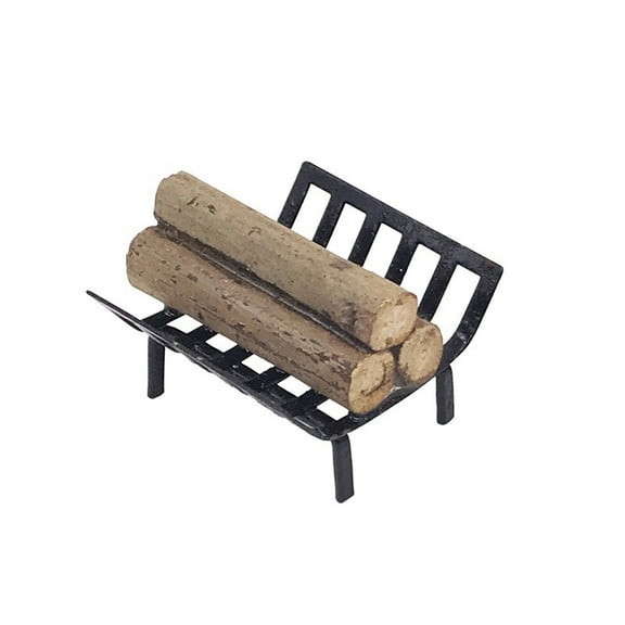 GJX Firewood Rack,Miniature Realistic Design Wood Log Rack,Long-lasting Metal Construction Perfect 1:12 Scale Ratio Firewood Storage Rack,Black