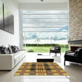 thumbnail image 7 of Ahgly Company Machine Washable Indoor Square Transitional Gen Brown Yellow Area Rugs, 4' Square, 7 of 7
