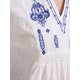thumbnail image 5 of Blusa bordada de verano para mujer Inspire Chic, con cuello en V, de manga larga, top casual, color blanco M, 5 of 6