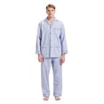thumbnail image 4 of GLOBAL Men's Pajamas Sets 100% Cotton Flannel Sleepwear Long-Sleeve Top & Bottom, 4 of 5