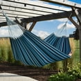 thumbnail image 6 of Vivere Brazilian Style Double Cotton Hammock, Outdoor Hanging Daybed, Blue Lagoon, 6 of 7