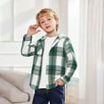 thumbnail image 6 of ZyeKqe Boys Girls Clothes Kids Casual Flannel Plaid Hoodies Jackets Spring Fall Button down Long Sleeve Shakets, 6 of 8