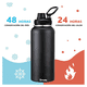 thumbnail image 2 of Termo Vaso-botella  Bloosom Acero Inoxidablecon Fría/caliente 1Ltro. Negro, 2 of 5