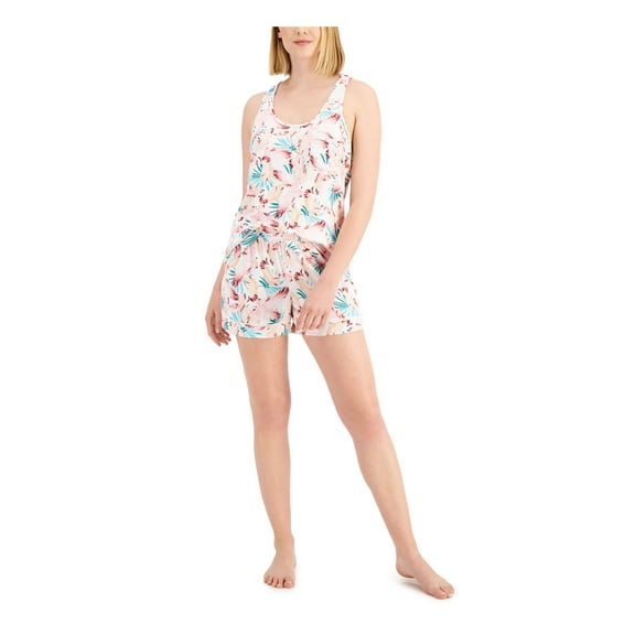 ALFANI Sets Pink Racerback Printed Sleeveless Scoop Neck Tank Everyday  Size XS