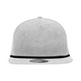 thumbnail image 2 of Decky 6043 5 Panel High Profile Relaxed Corduroy Rope Hat-White/Black, 2 of 4