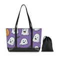 thumbnail image 7 of FORMRS Laptop Tote Bag for Women with 15.6" Computer Compartments Handbag, Halloween Ghosts Purple, 7 of 7