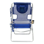 Ostrich The Altitude 3N1 High Back Outdoor Beach Lounge Chair with Footrest, Blue