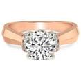 thumbnail image 5 of IGI Certified 2 Carat Round Shape Lab Grown Diamond Engagement Ring | 14K Rose Gold | Delanie Side Cuff Lab Diamond Ring | FG-VS1-VS2 Quality Friendly Diamonds, 5 of 7