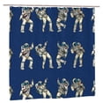 thumbnail image 2 of Shower Curtain, Astronaut Dancing Washable Shower Curtain for Bathroom, Waterproof Bathroom Shower Curtain Set with Hooks Long Shower Curtain 72x72in Home Decor, 2 of 7