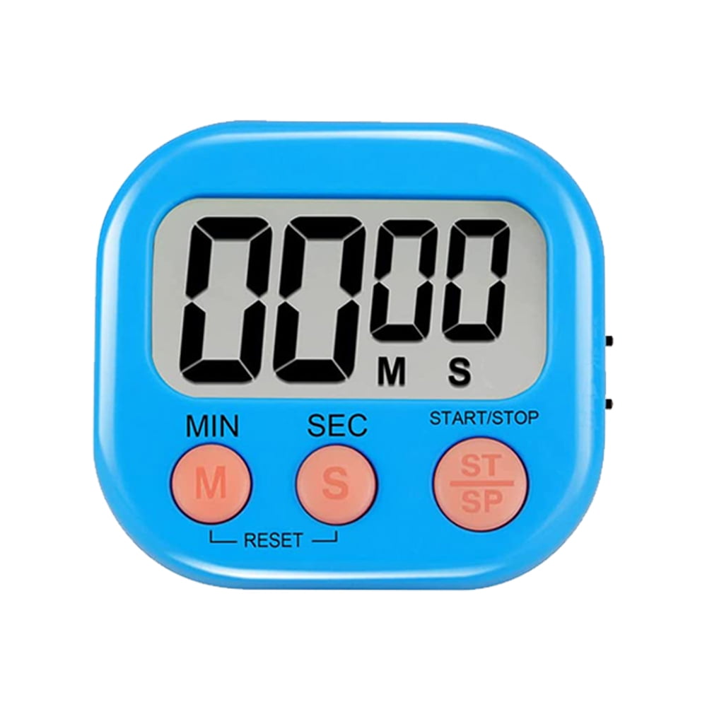 EEEkit 2pcs Digital Timers for Cooking, Magnetic Count Up Count Down Kitchen Timers with Display Loud Alarm Big Digits, Size: 8x5.5x6cm, Blue
