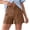 Brown, variant on Women's Y2K Jean Shorts High Waist Loose Scalloped Hem Denim Shorts Soft Stretch Vintage Jeans with Pockets Daily Travel Casual Outfits White