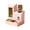 pink, variant on Automatic Hamster Feeder With Large Capacity Grain Storage Moisture Resistant Design For Small Pets