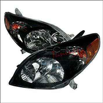 Spec-D Tuning Toyota Matrix 2003 2004 Euro Headlights - Black