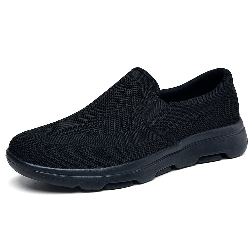 Tiosebon Men's Slip on Loafers-Comfort Walking Shoes Driving Sneakers All Black US7.5, Size: Medium