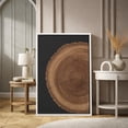 thumbnail image 2 of Framed Canvas Print Tree Ring Wall Art Rustic Nature Decorative for Living Room Bedroom - 16"x24" WHITE, 2 of 8