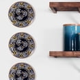 thumbnail image 4 of Handmade Pottery 8  Trivet or Wall Hanging, Blue Encantada, 4 of 5