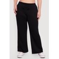 thumbnail image 3 of Women's Plus Size Drawstring Waist Pull On Flare Pants, 3 of 4