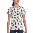 thumbnail image 4 of Honeii Poodle Dog Print Kids Boy T-Shirt,Breathable Round Neck Tee,Stylish Summer Tee for Boys, for Outdoor Activities and Casual Wear, 4 of 7
