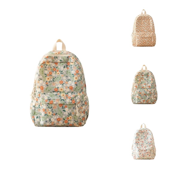 Beautiful Floral Print Back to School Backpack Fashion Street Sports School Backpack Bookbag Lightweight Daily Carry Daypack with Modern Design for Commute & Gym Use